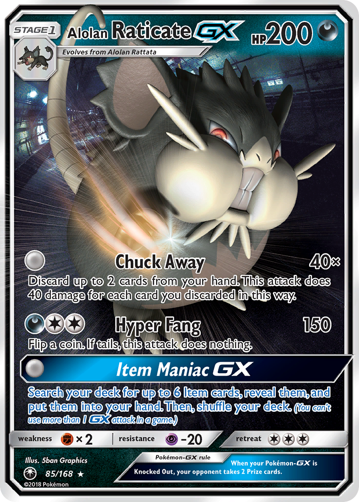 Alolan Raticate GX (85/168) [Sun & Moon: Celestial Storm]